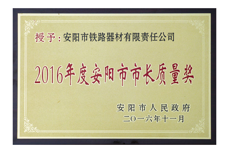 2016年度安陽市市長質量獎